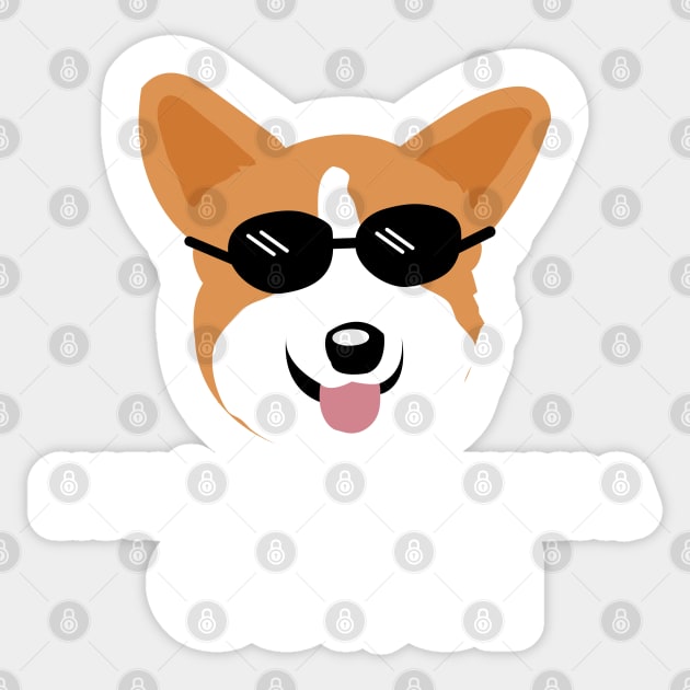 Pembroke Welsh Corgis Pattern - Cool Like a Corgi Funny Dog Gifts Sticker by JessDesigns